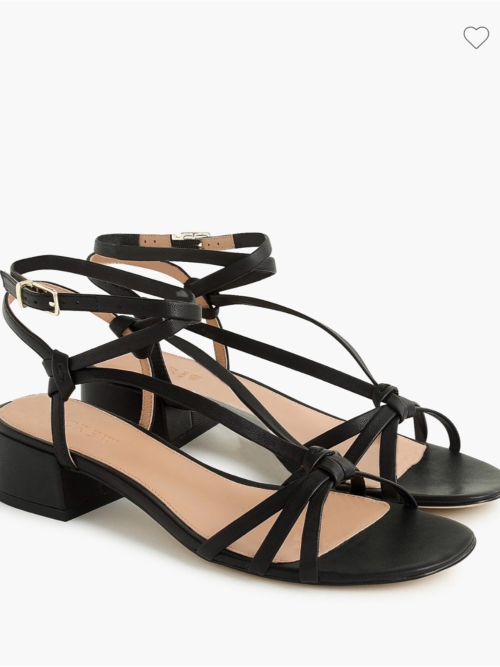 J.Crew Strappy lady sandals in black leather Size 8.5